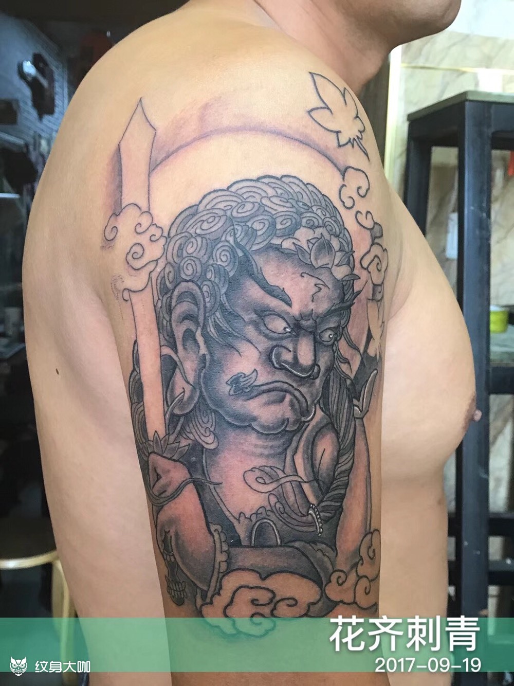 不动明王_纹身图案手稿图片_猫叔的纹身作品集