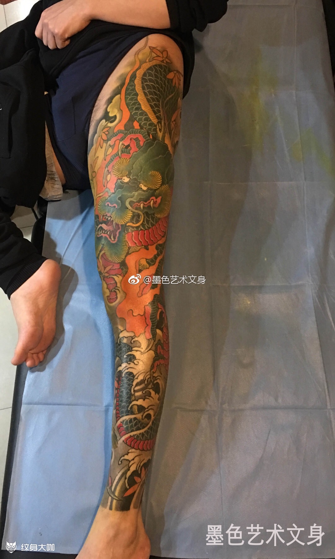 盘龙腿_纹身图案手稿图片_余洪强的纹身作品集