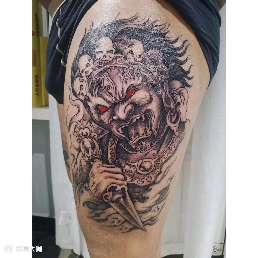 大黑天_纹身图案手稿图片_弥芥间的纹身作品集