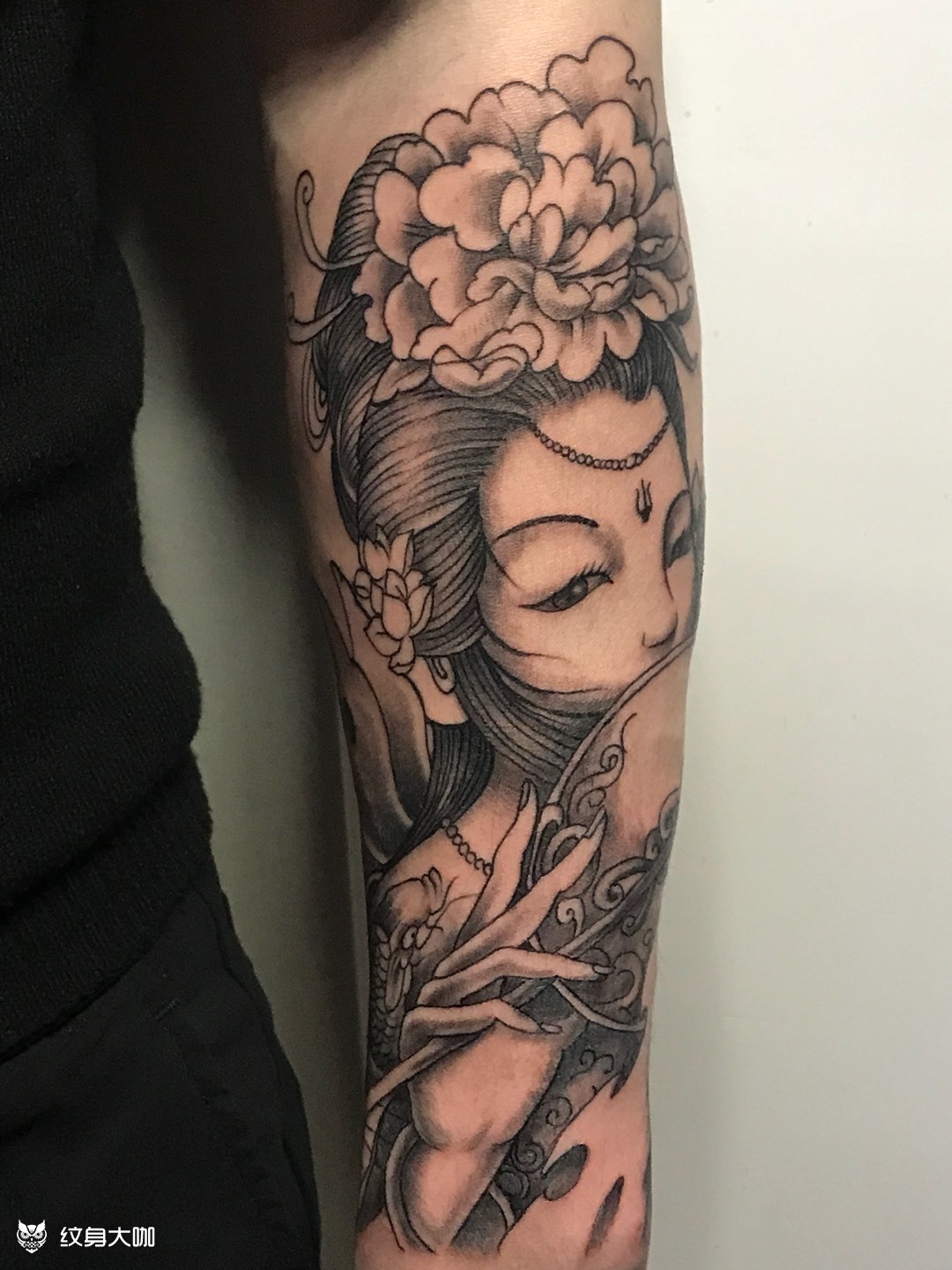小臂艺妓_纹身图案手稿图片_罗耀龙的纹身作品集