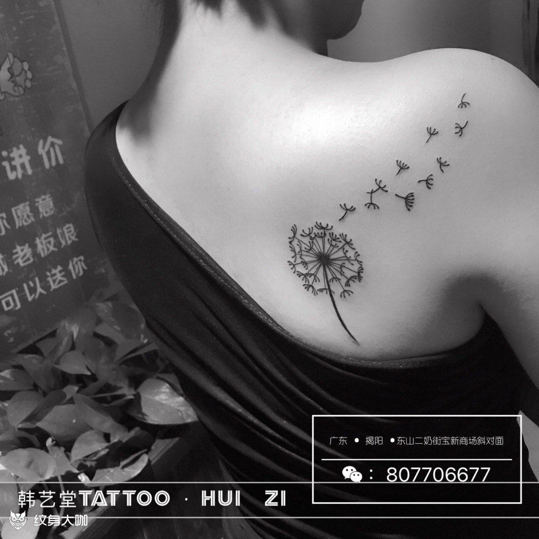 蒲公英_纹身图案手稿图片_欧阳的纹身作品集