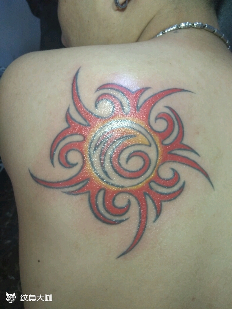 太阳图腾_纹身图案手稿图片_王国玉的纹身作品集