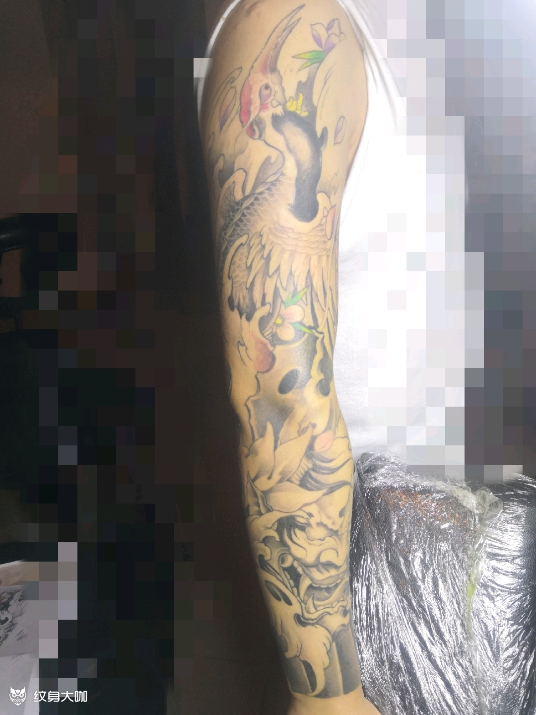 仙鹤般若_纹身图案手稿图片_张家豪的纹身作品集