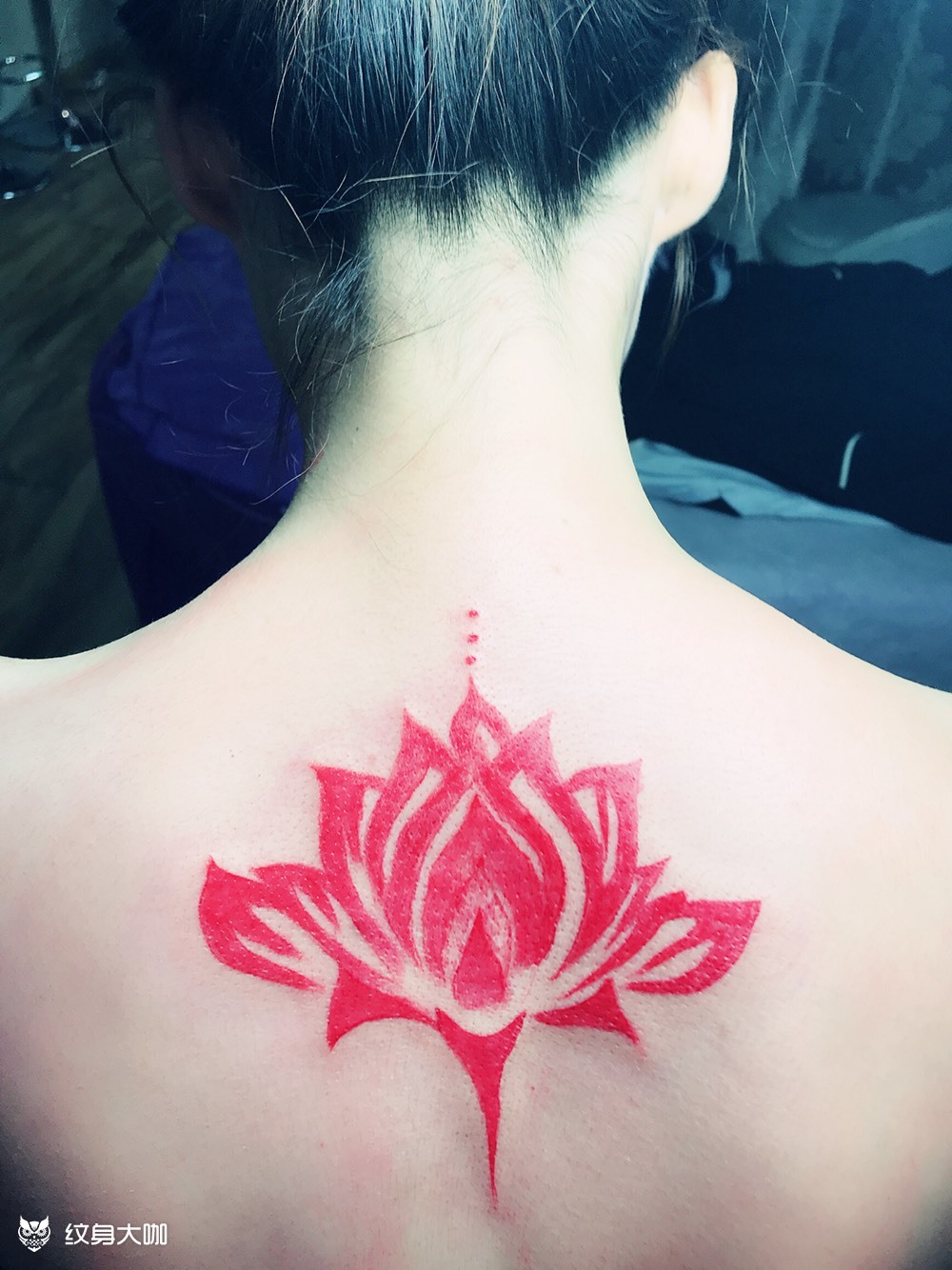 红莲_纹身图案手稿图片_潘文花的纹身作品集