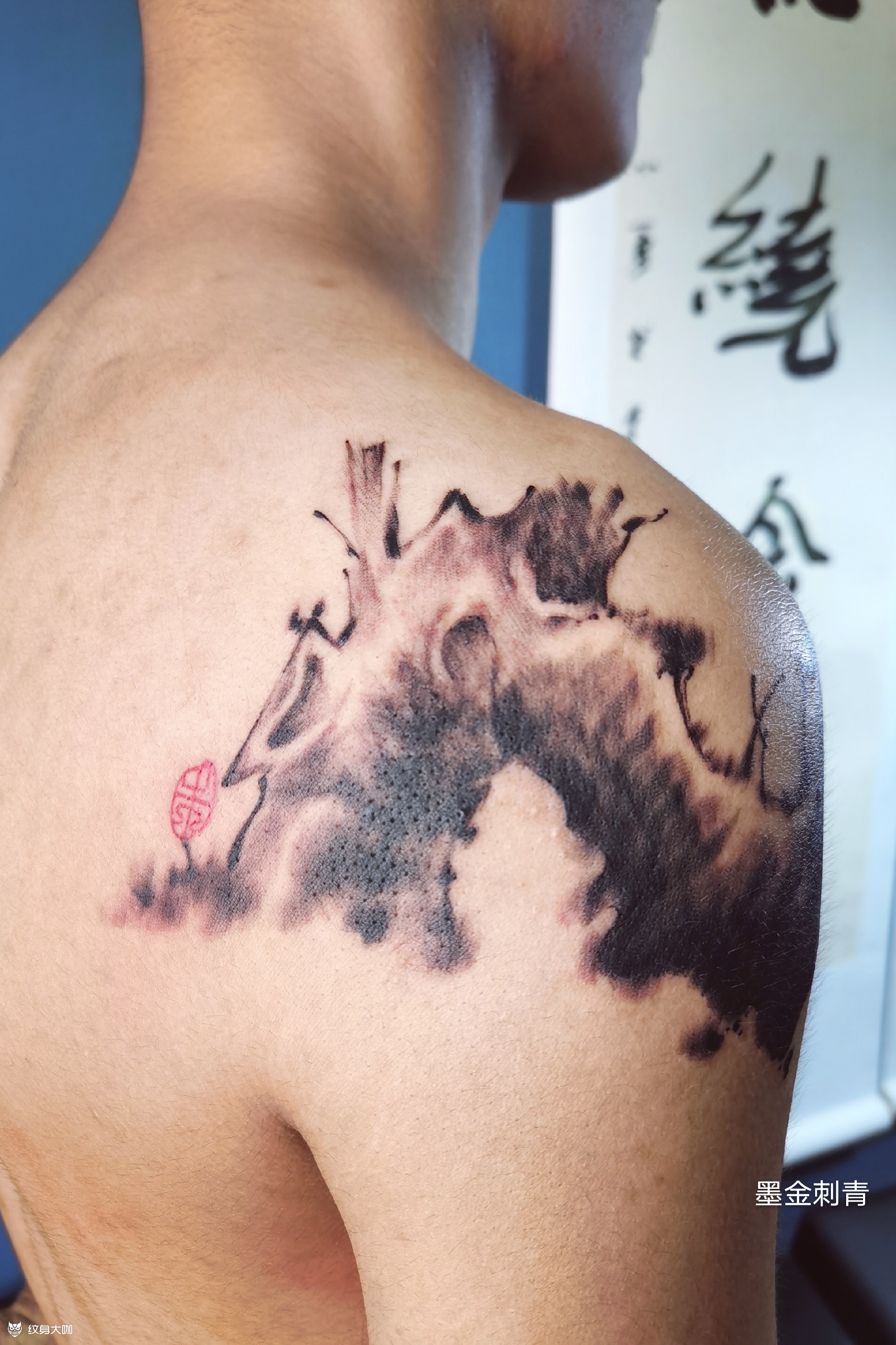 梅花_纹身图案手稿图片_邱国金的纹身作品集