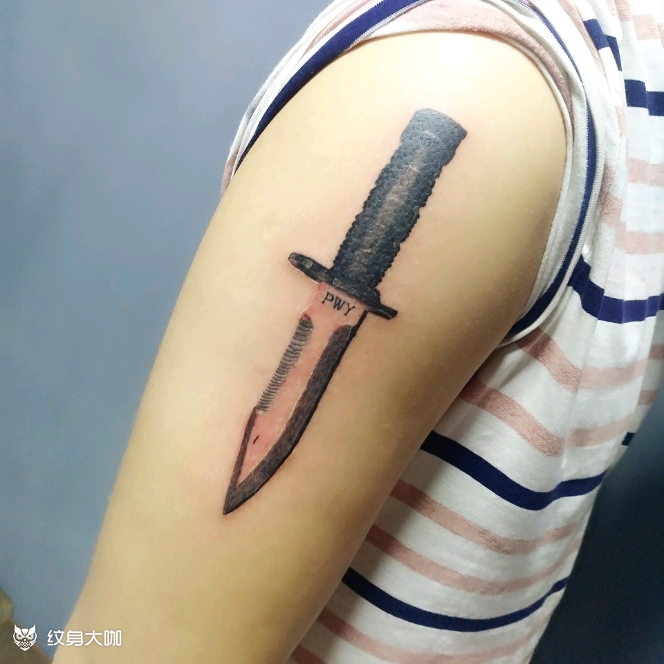 九五式刺刀_纹身图案手稿图片_传承的纹身作品集