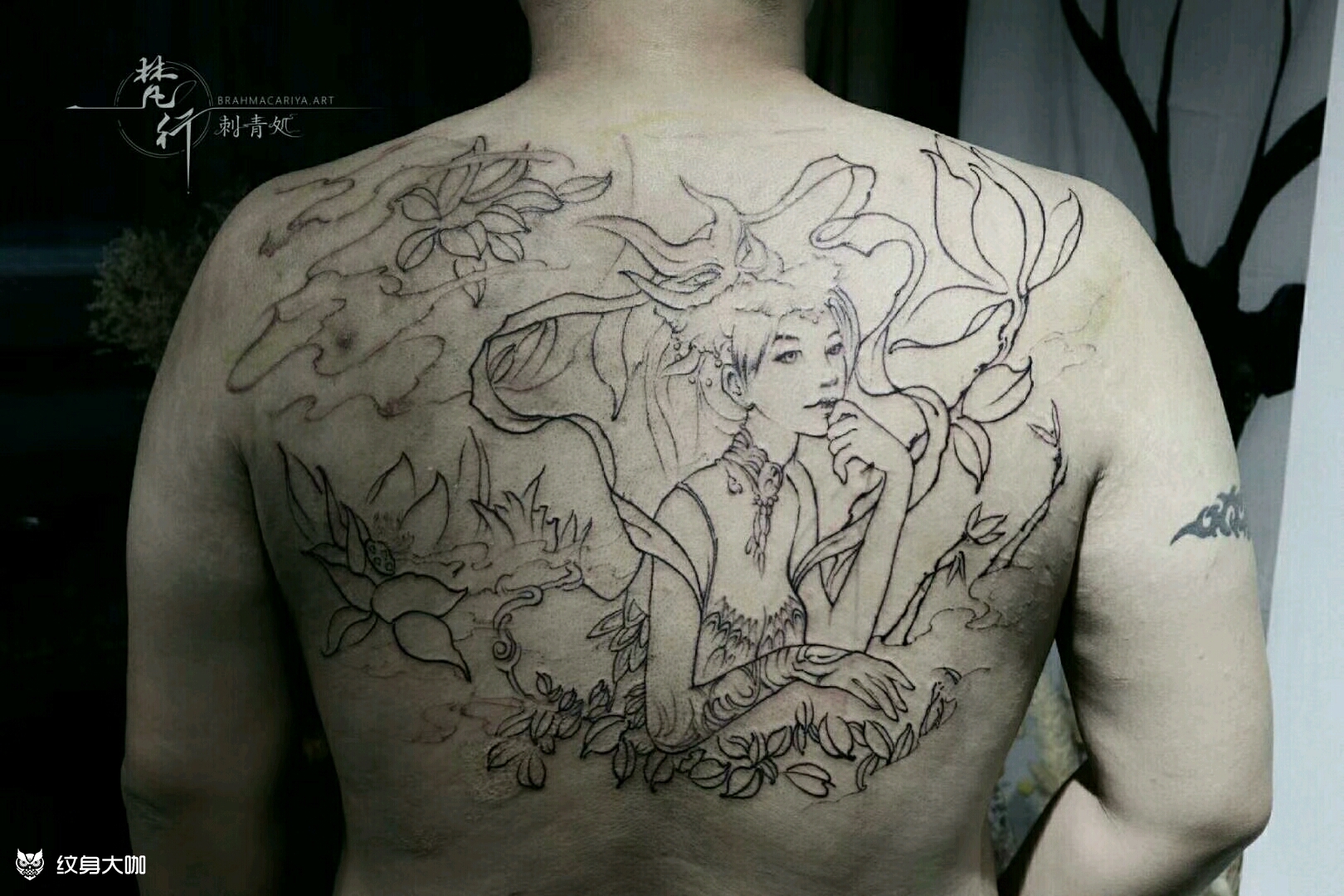 貂蝉_纹身图案手稿图片_石泽的纹身作品集