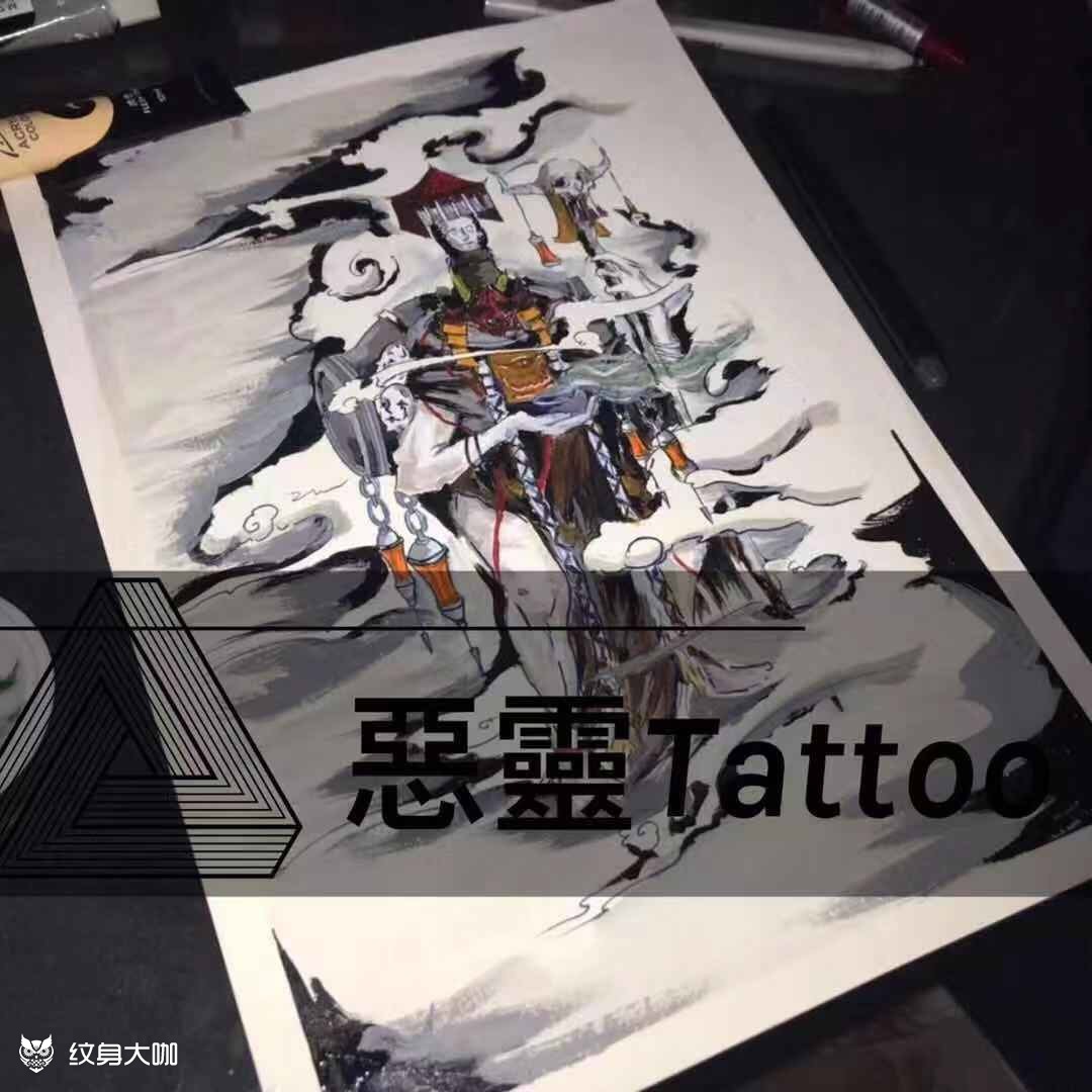 原创孟婆手稿_纹身图案手稿图片_小神的纹身作品集