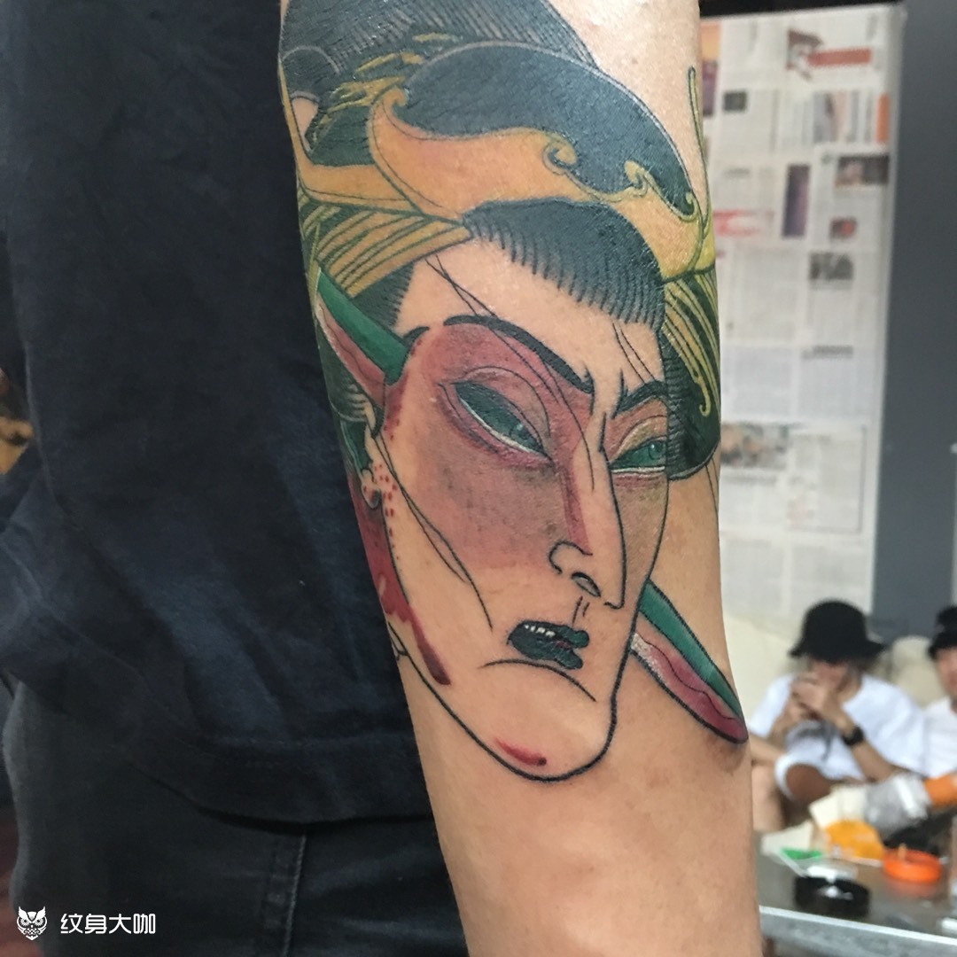 生首_纹身图案手稿图片_柯振轩的纹身作品集