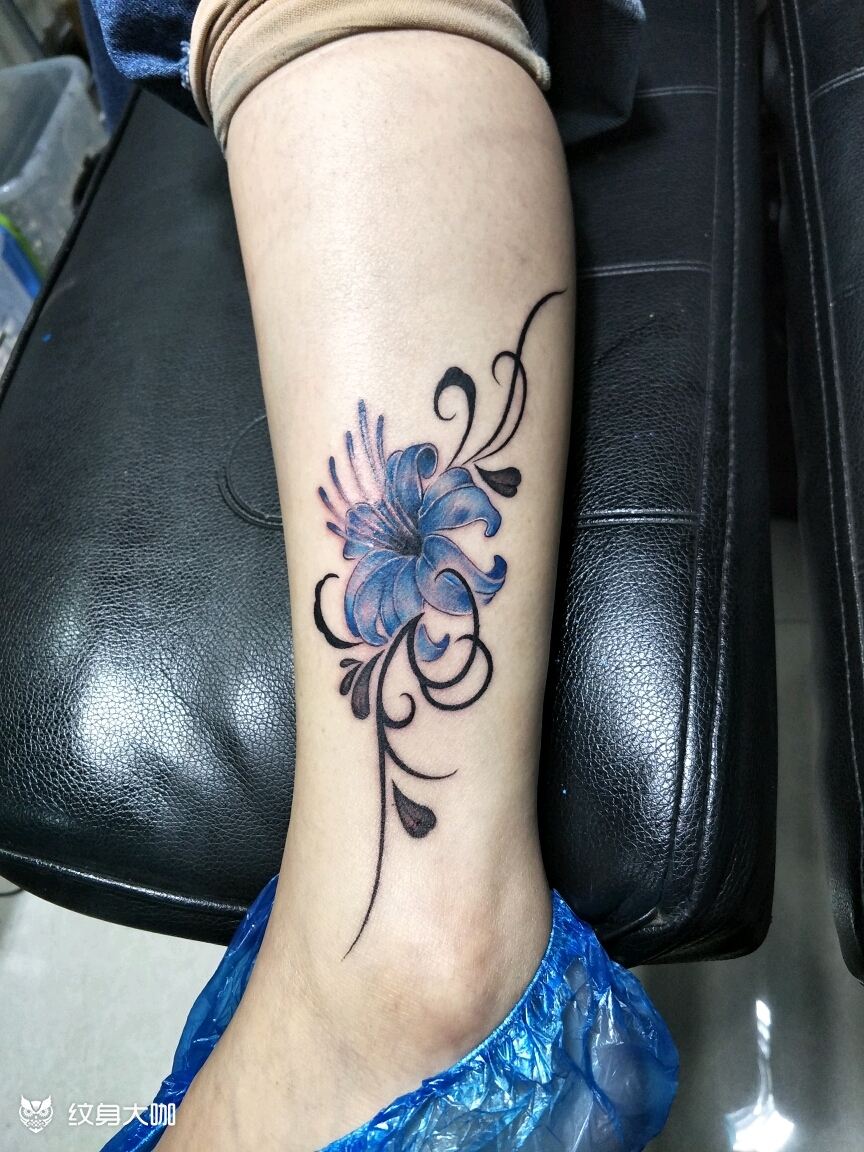 脚踝小清新_纹身图案手稿图片_纹诺的纹身作品集