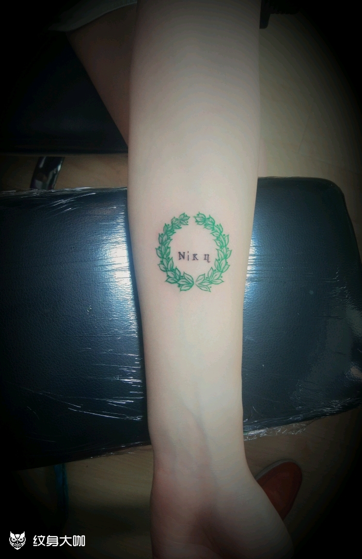 月桂花环_纹身图案手稿图片_夏天的纹身作品集