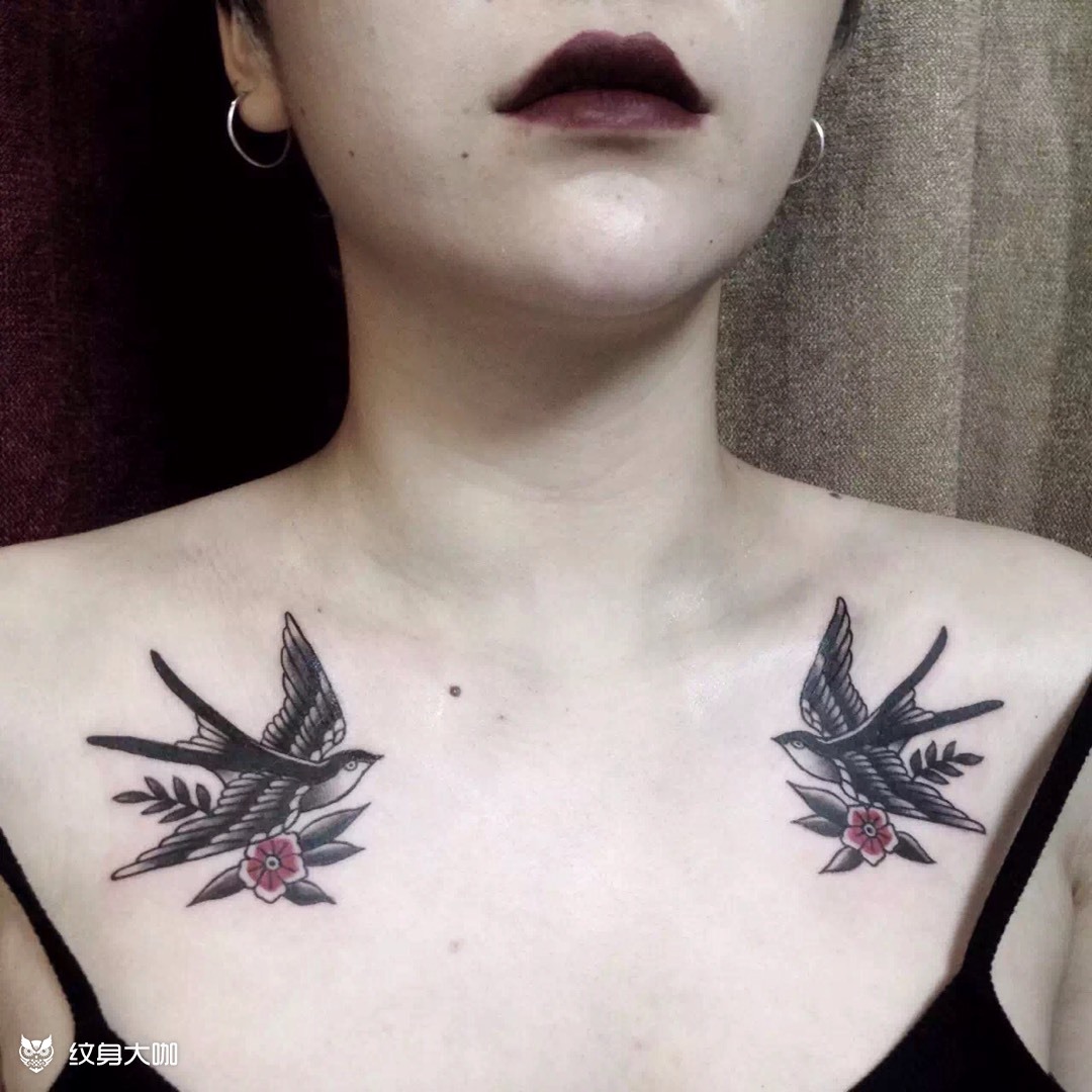 经典old school燕子_纹身图案手稿图片_j.p.j tattoo的纹身作品集