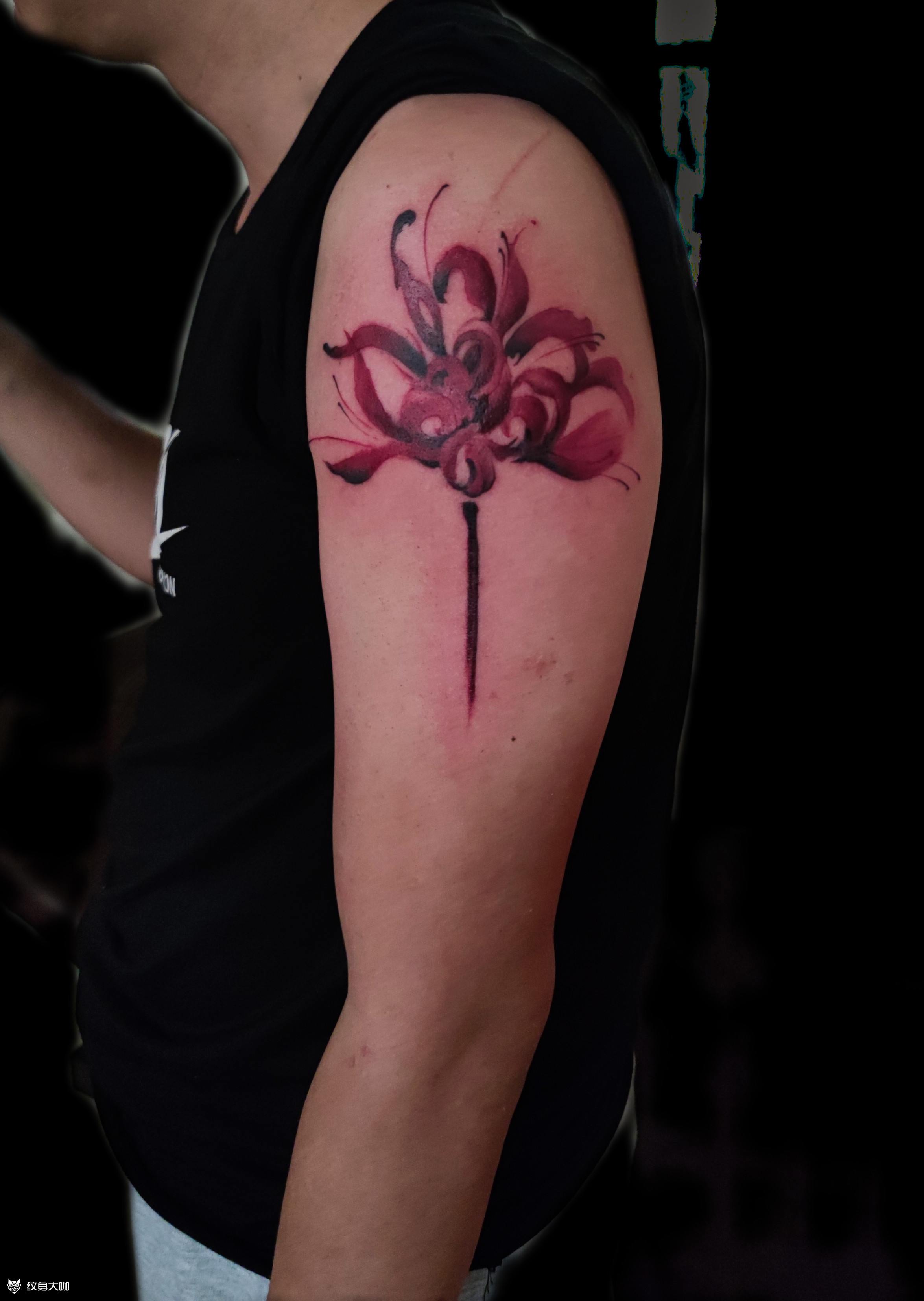 彼岸花_纹身图案手稿图片_艾克的纹身作品集