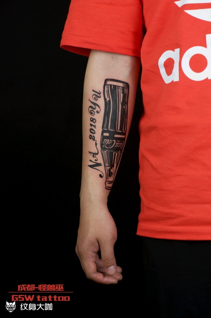 可乐瓶_纹身图案手稿图片_大巫老湿的纹身作品集