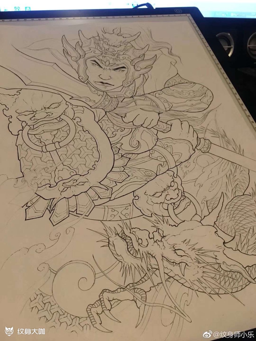 武将_纹身图案手稿图片_小乐的纹身作品集