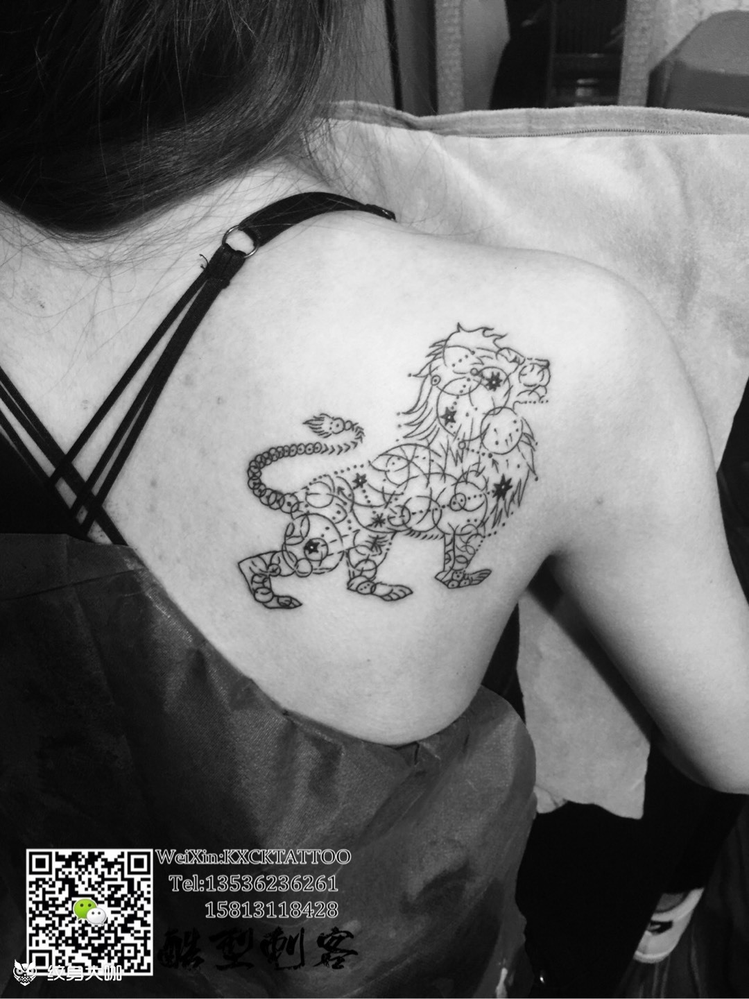 狮子座_纹身图案手稿图片_李珠清的纹身作品集