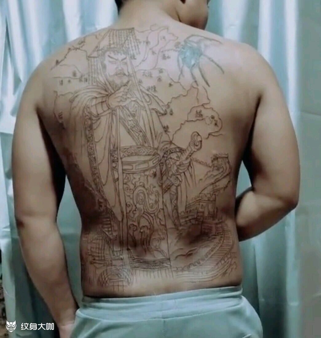 秦王扫六合_纹身图案手稿图片_羽浩的纹身作品集