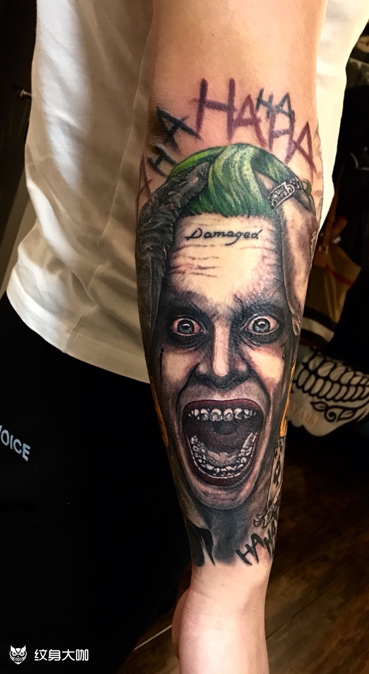 杰瑞德·莱托版小丑_纹身图案手稿图片_牛晋北的纹身作品集