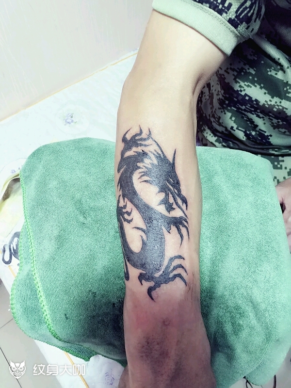 龙图腾_纹身图案手稿图片_傅聂辉的纹身作品集