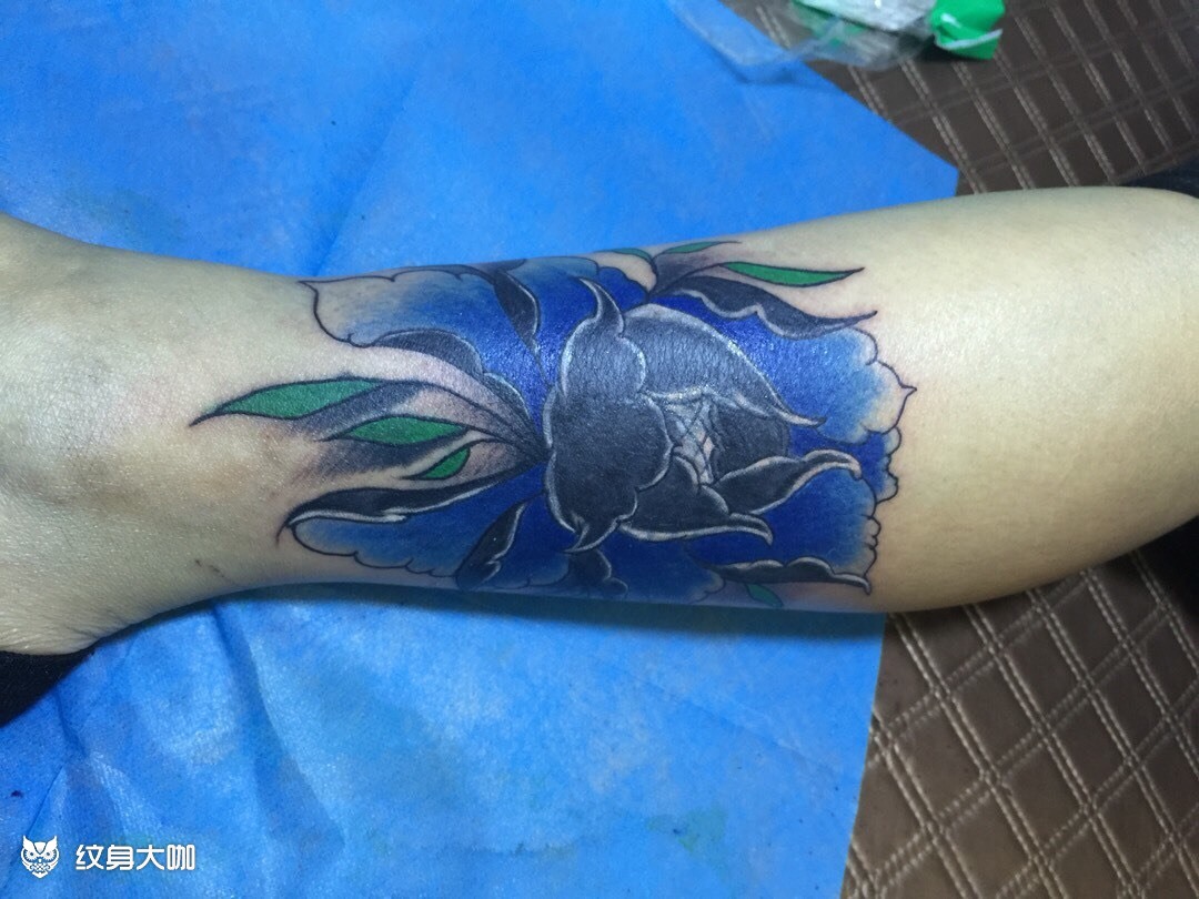 牡丹_纹身图案手稿图片_幺九的纹身作品集