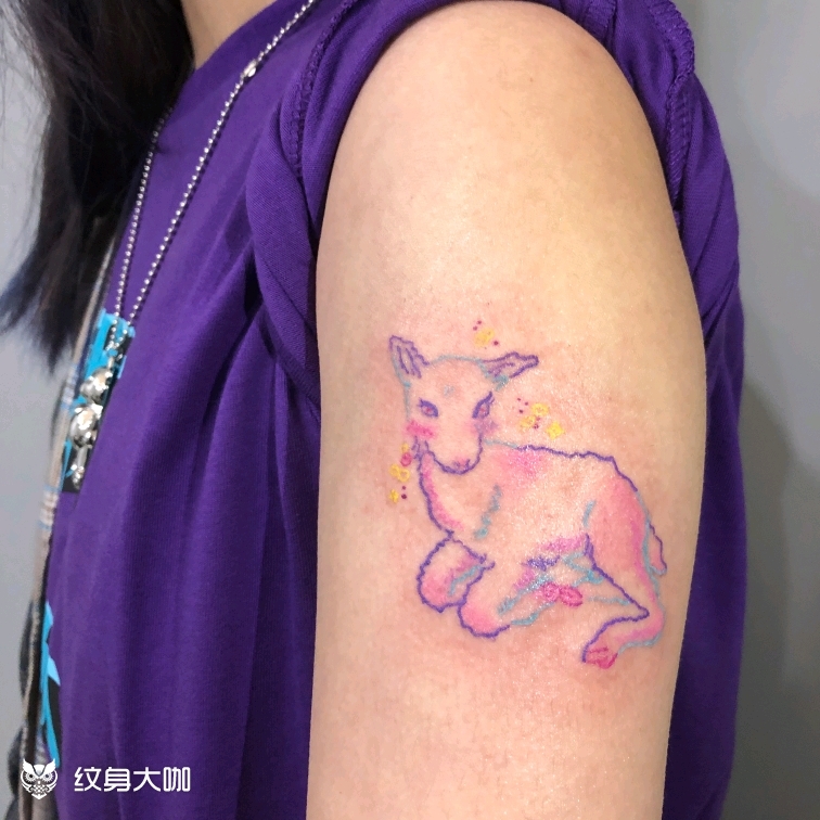 羊羊羊_纹身图案手稿图片_常佳琪的纹身作品集