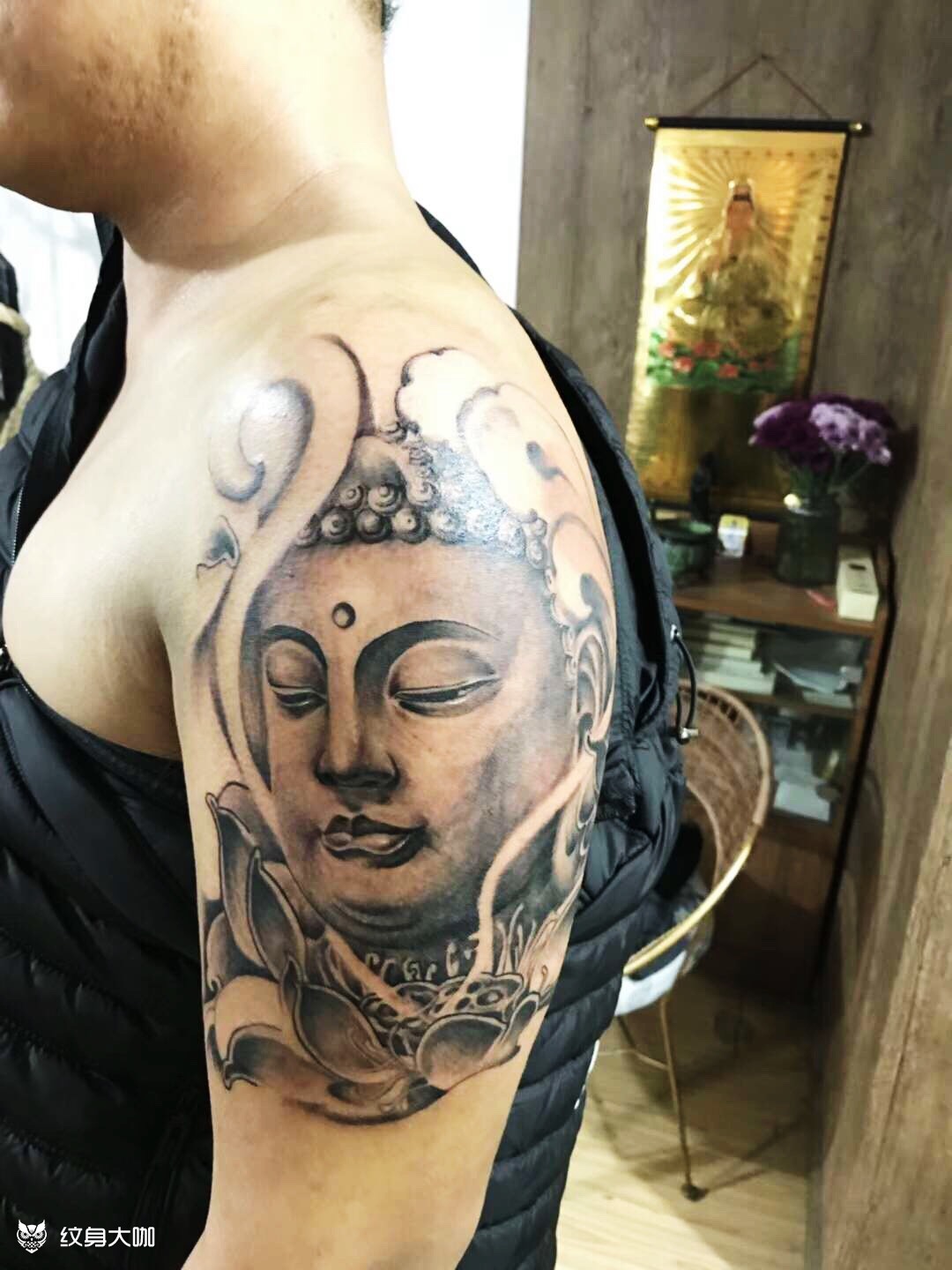 佛头_纹身图案手稿图片_想哥的纹身作品集