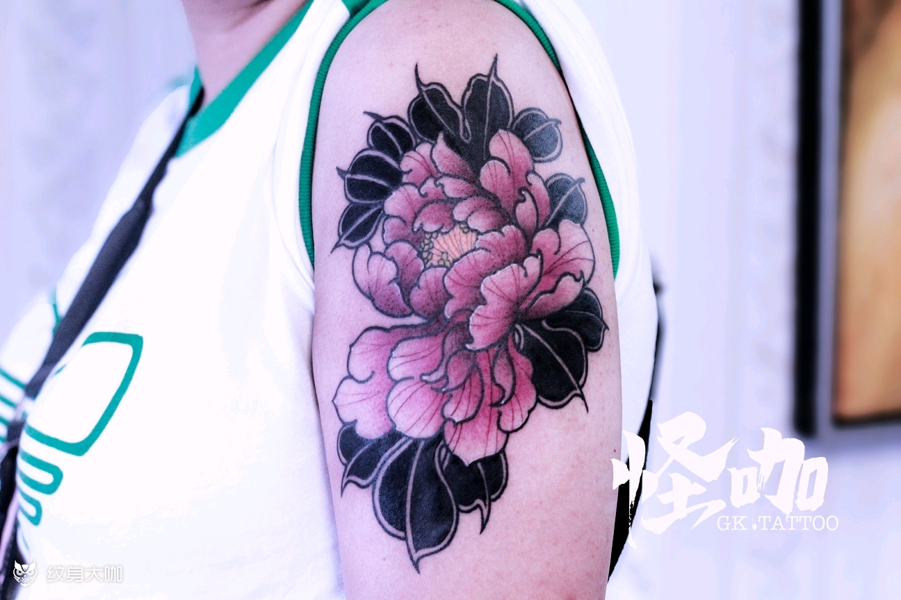 牡丹_纹身图案手稿图片_成都怪咖的纹身作品集