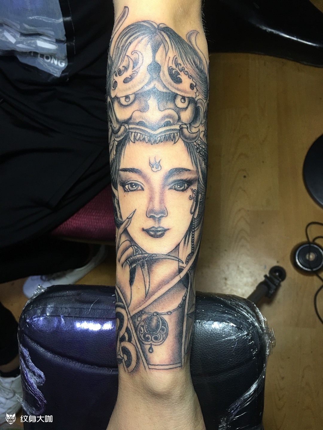 艺妓包小臂_纹身图案手稿图片_李少兵的纹身作品集