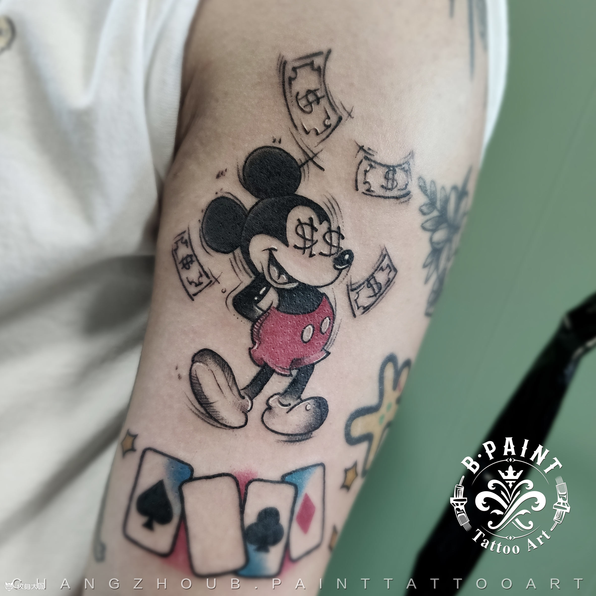 米老鼠_纹身图案手稿图片_黑涂-大山的纹身作品集