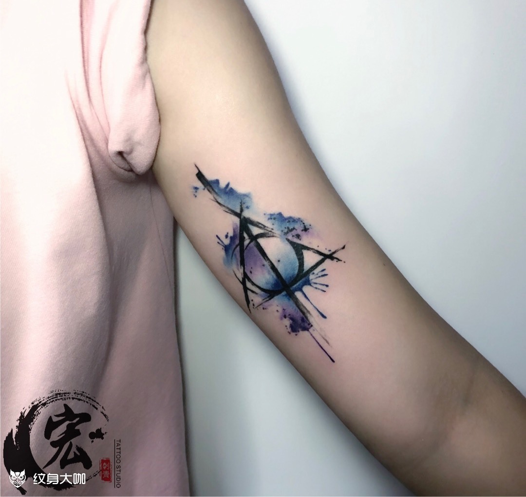 水彩泼墨_纹身图案手稿图片_沈家葓的纹身作品集