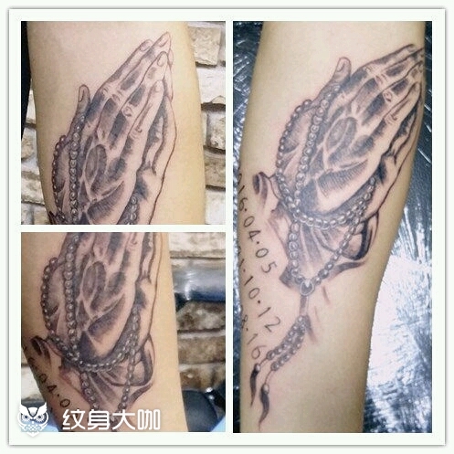 佛手祈福_纹身图案手稿图片_小霖的纹身作品集