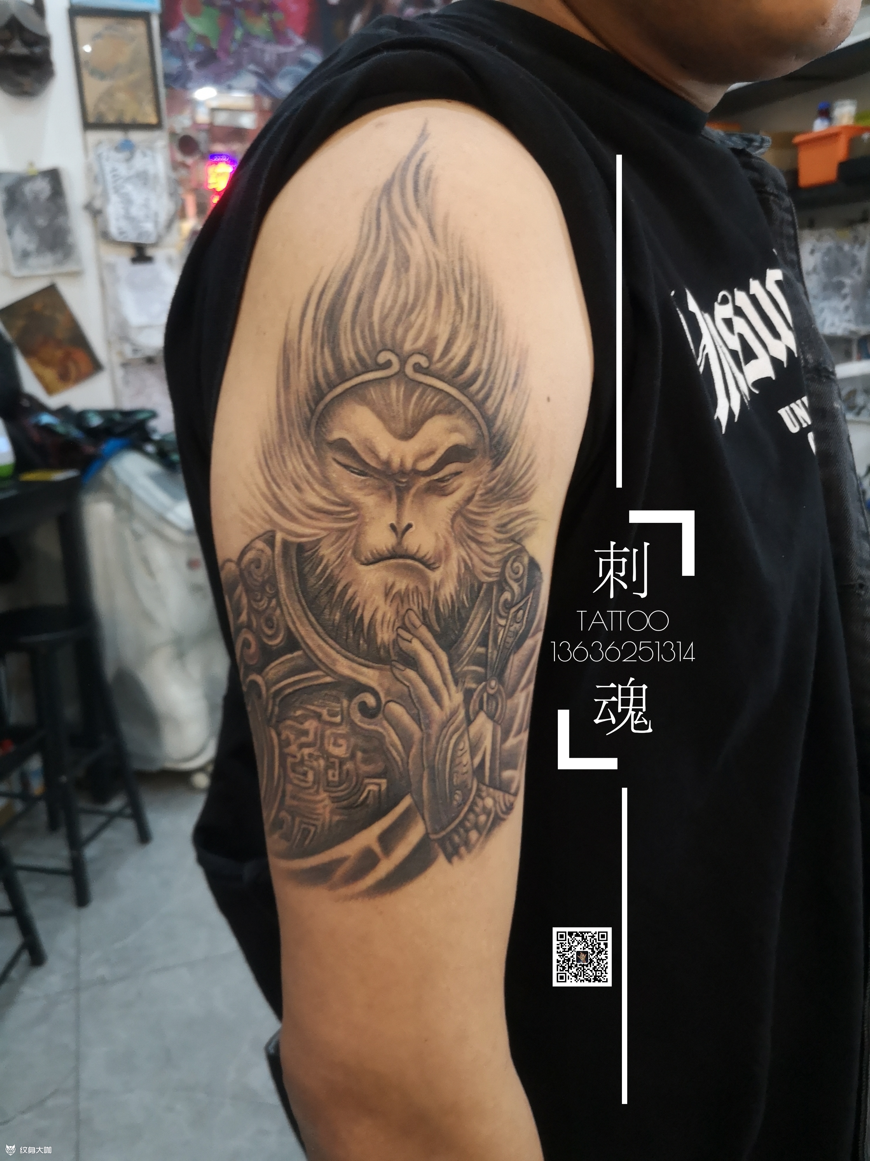 大圣归来_纹身图案手稿图片_谭昌武的纹身作品集