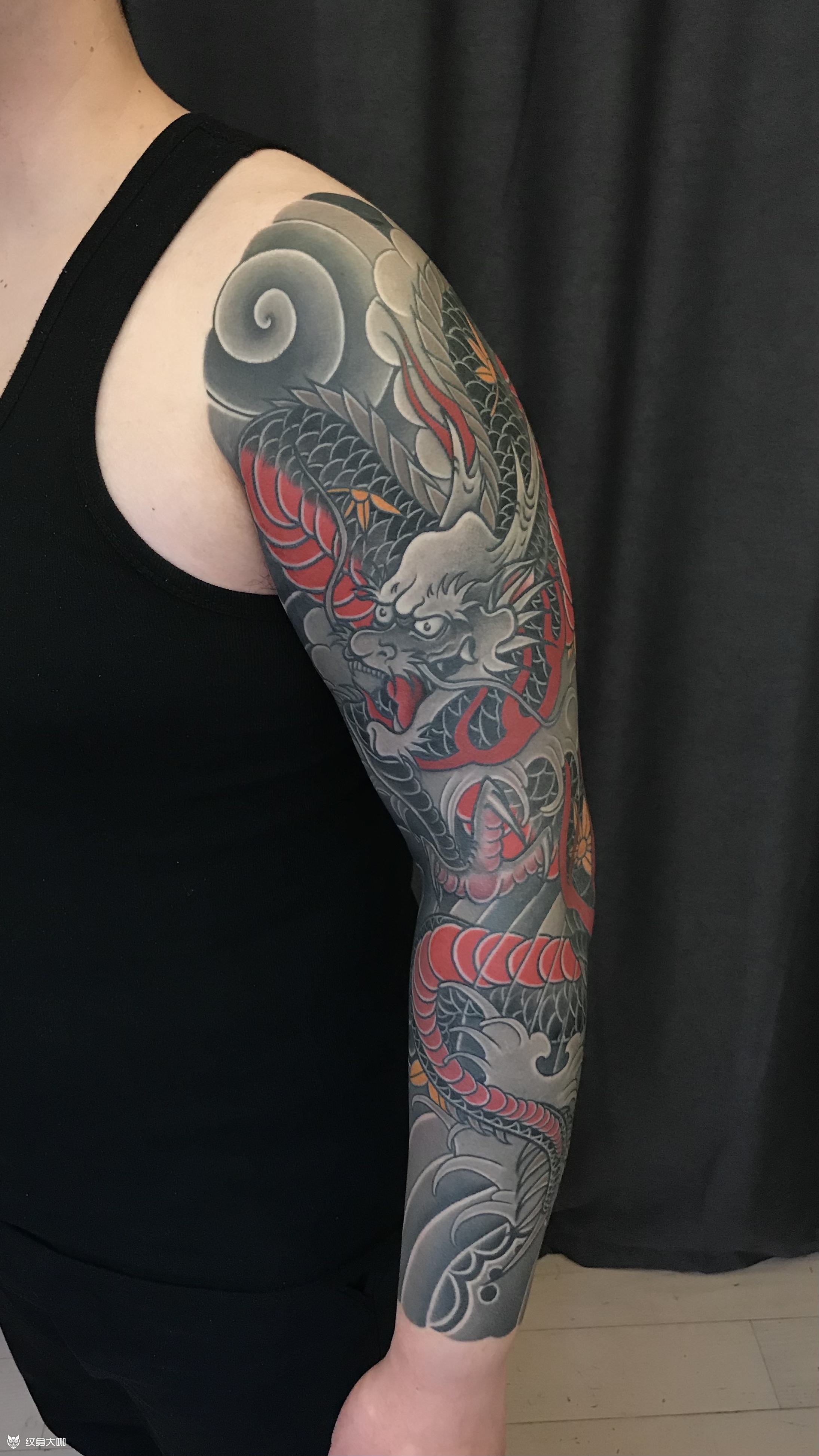 老传统龙近期老传统作品,来自_纹身吧社区 - 纹身大咖