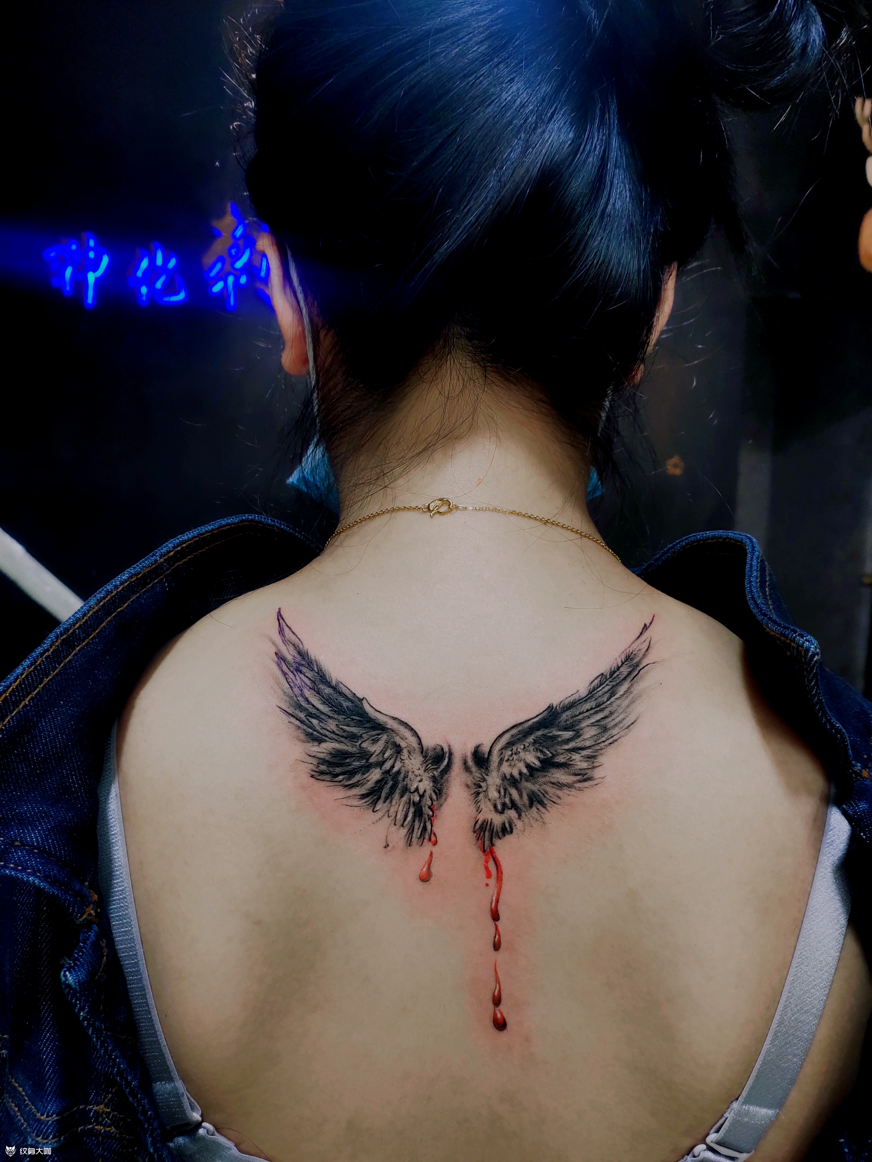 翅膀_纹身图案手稿图片_苏日星的纹身作品集