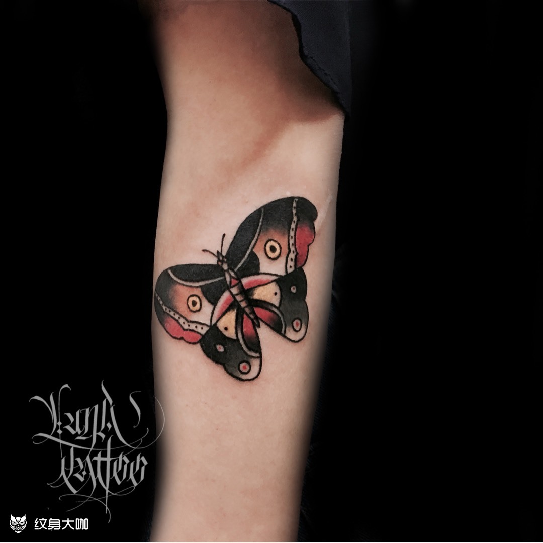 oldschool蝴蝶_纹身图案手稿图片_麟allen的纹身作品集