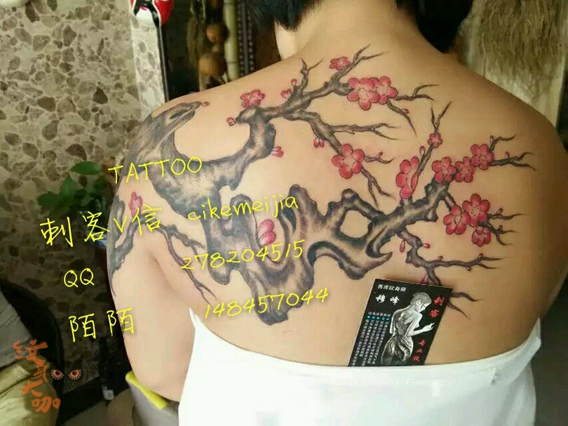 梅花_纹身图案手稿图片_穆峰的纹身作品集