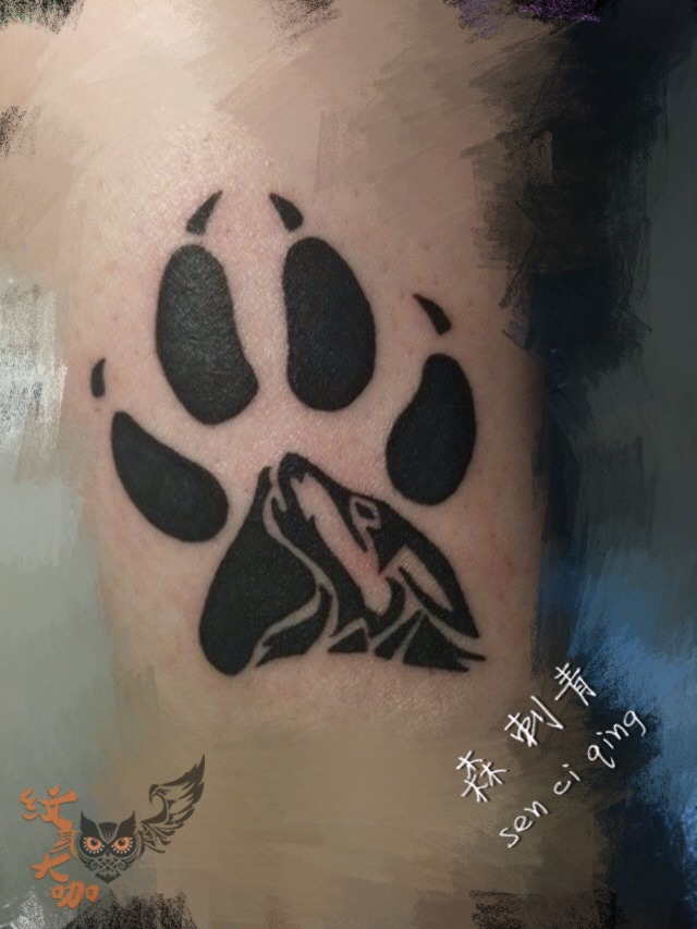 图腾熊掌_纹身图案手稿图片_玖炫刺- 羿的纹身作品集