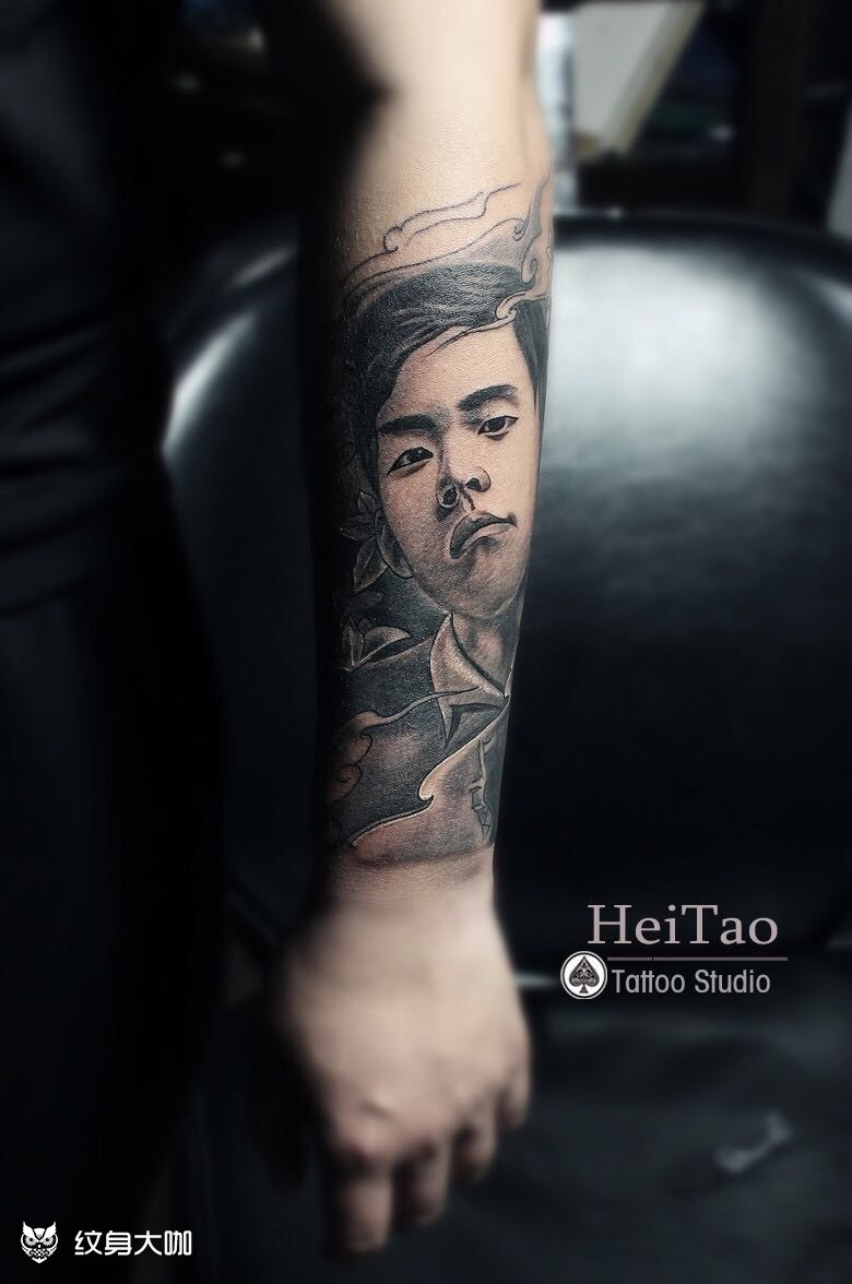 肖像 周杰伦 _纹身图案手稿图片_黑桃的纹身作品集