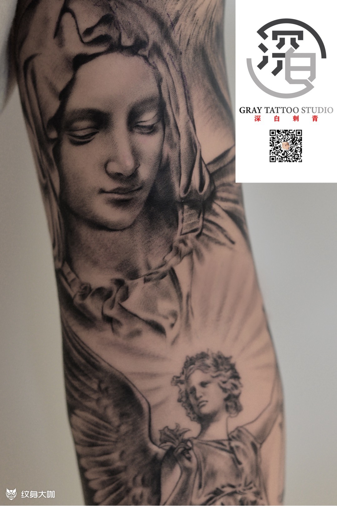 正义女神_纹身图案手稿图片_镯镯的纹身作品集