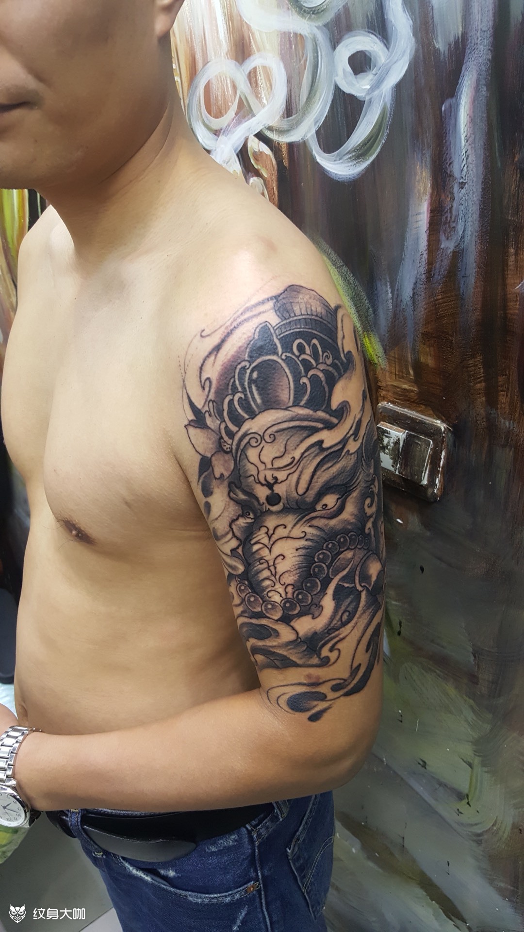 316宝宝10月14日 15点预算:一万 想纹:牛魔王 部位:满背 定制 牛角