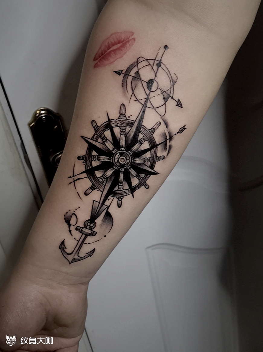 欧美船舵几何_纹身图案手稿图片_南阳 山宗tattoo的纹身作品集