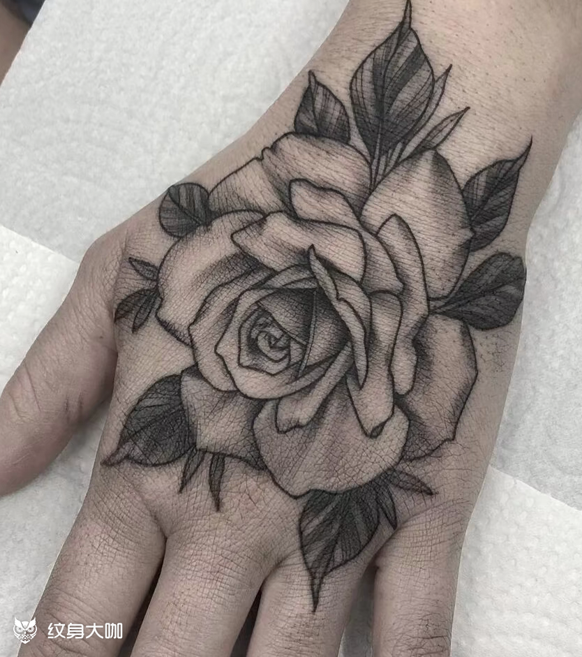 素花花手_纹身图案手稿图片_刺艺堂啊飞老师的纹身作品集
