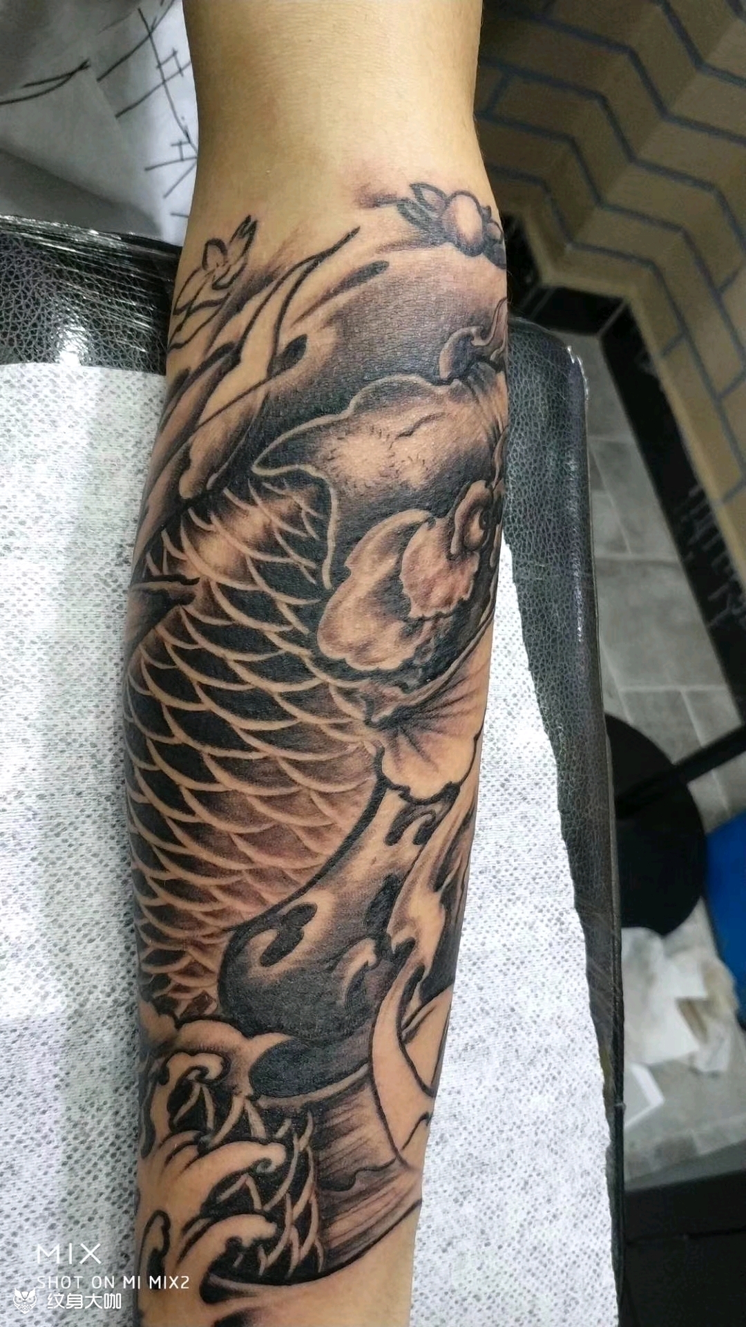 小臂鲤鱼_纹身图案手稿图片_铜仁鬼手刺青的纹身作品集