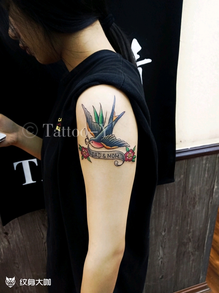 燕子_纹身图案手稿图片__ yang的纹身作品集