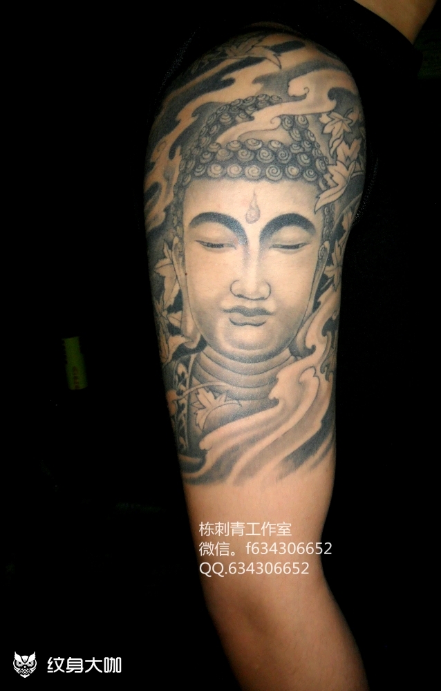 大臂佛_纹身图案手稿图片_樊国栋的纹身作品集
