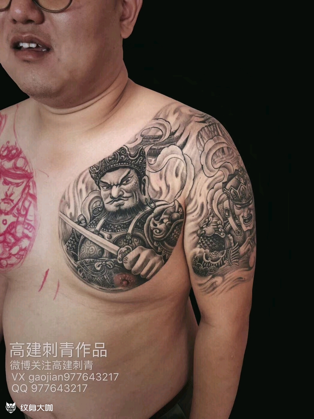 四大天王_纹身图案手稿图片_高建的纹身作品集