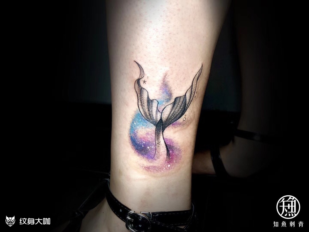 人鱼尾_纹身图案手稿图片_大牙的纹身作品集