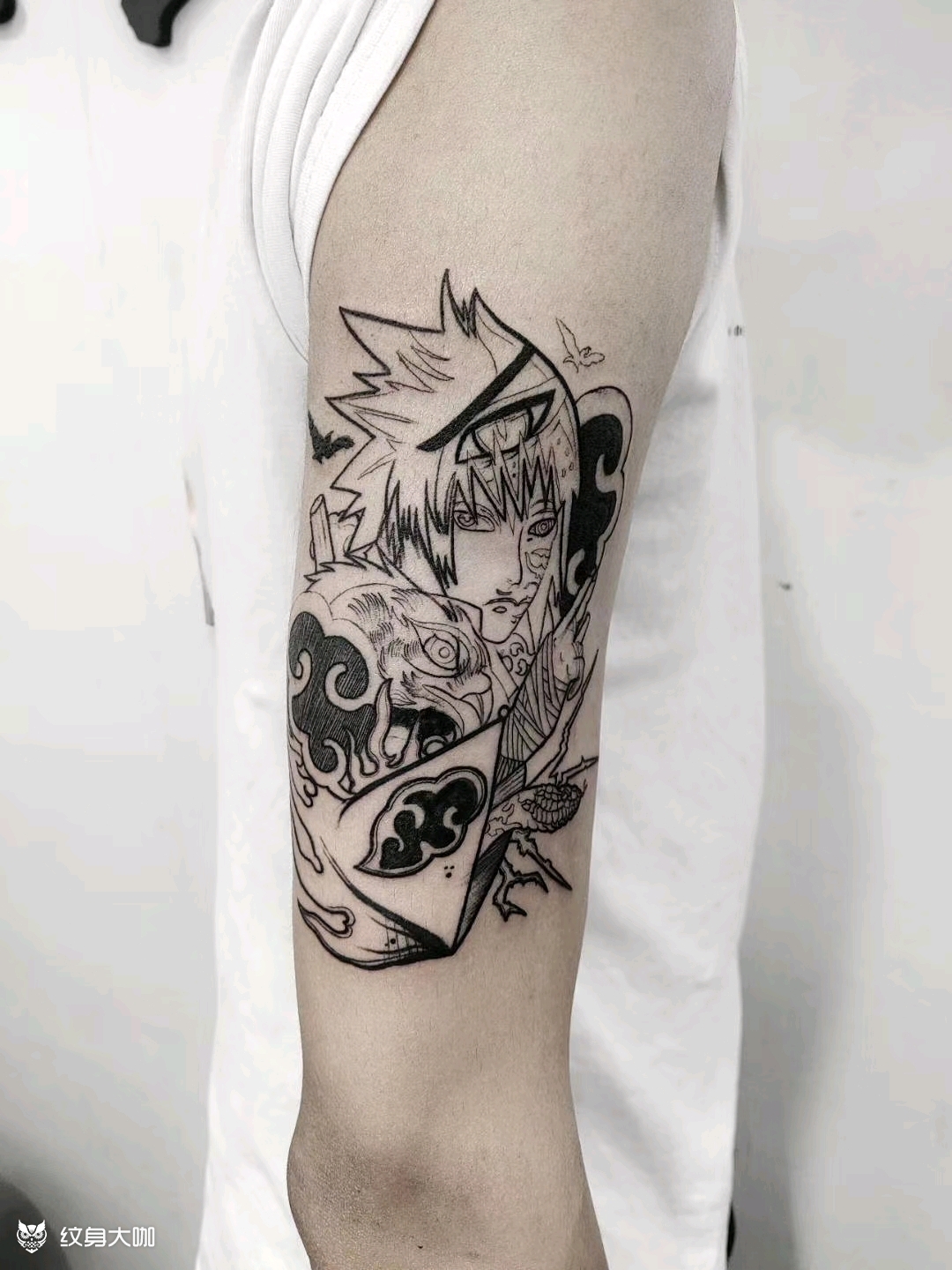 佐助未完_纹身图案手稿图片_乔老爷的纹身作品集