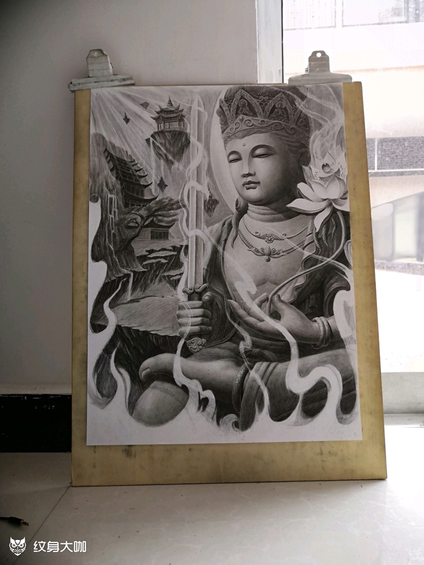 虚空藏_纹身图案手稿图片_无.纹道的纹身作品集