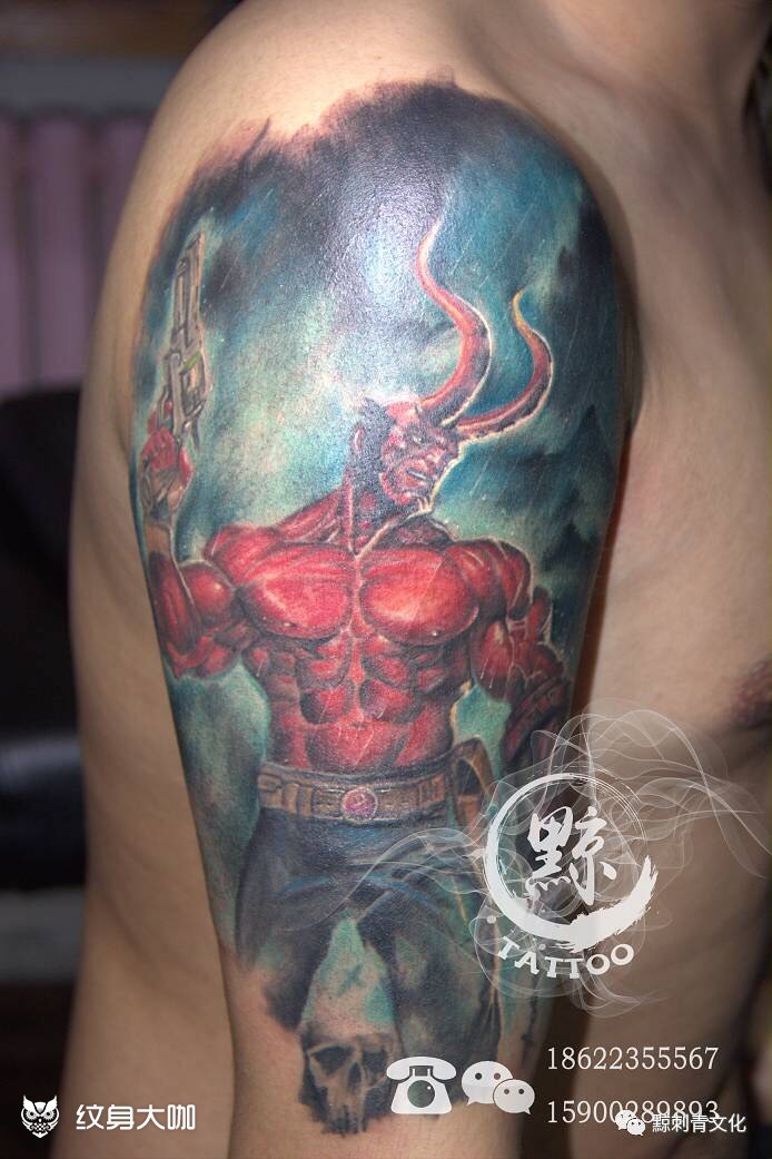 地狱男爵_纹身图案手稿图片_黥的纹身作品集